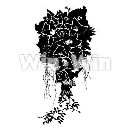 ブーケのシルエット素材 W-002960