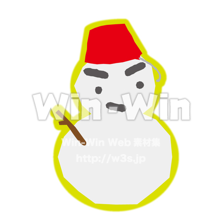 ゆきだるまのCG・イラスト素材 W-003632