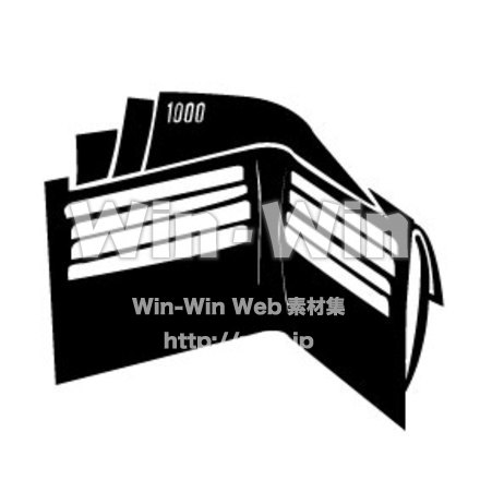 財布のシルエット素材 W-003710