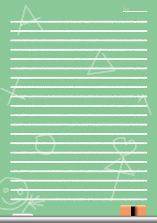 黒板柄の便箋 D-002775 のその他