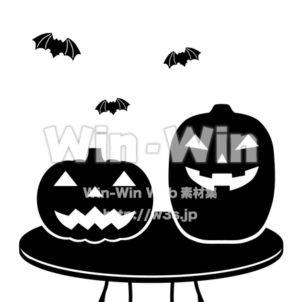 ハロウィンのシルエット素材 W-002396