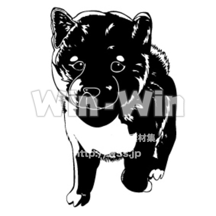 犬のシルエット素材 W-003088