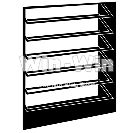 窓枠10のシルエット素材 W-002871