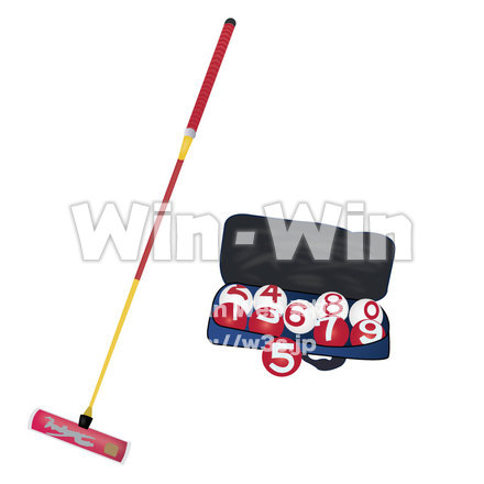 ゲートボールのCG・イラスト素材 W-002934