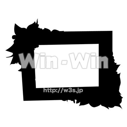 フレームのシルエット素材 W-003143
