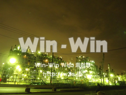 コンビナート夜景の写真素材 W-002555