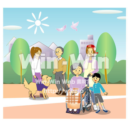 福祉　地域のイラストのCG・イラスト素材 W-003177