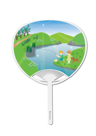 うちわ D-003389 のうちわ