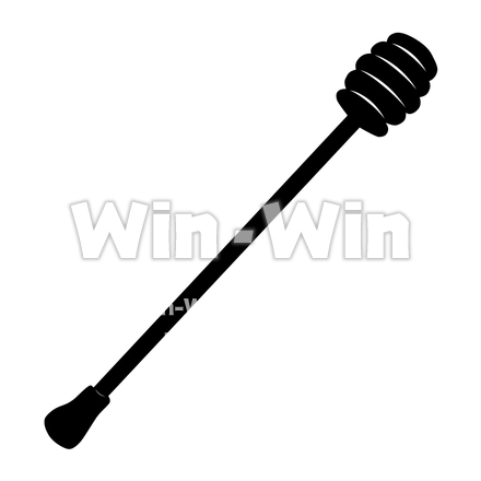 はちみつ棒のシルエット素材 W-002386