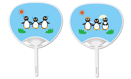 夏課題うちわ D-002619 のうちわ