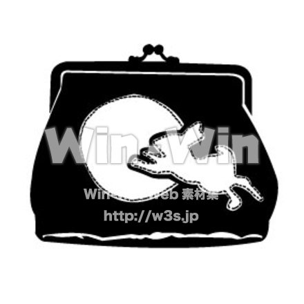 財布のシルエット素材 W-003714