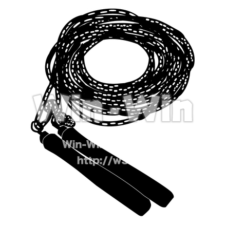 なわとびのシルエット素材 W-002057