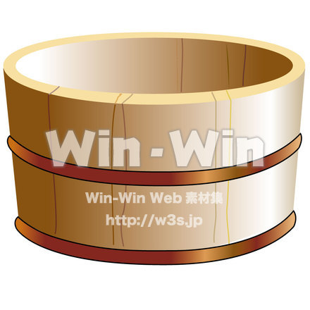 風呂桶のCG・イラスト素材 W-003566