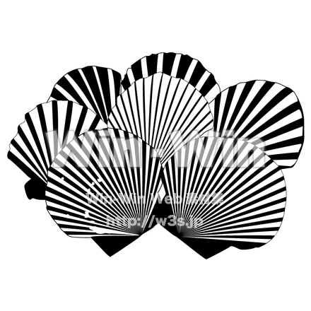 ほたてのシルエット素材 W-003375