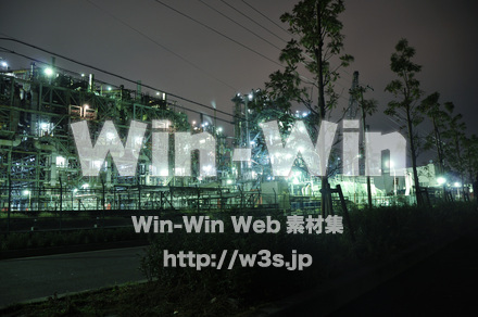 工場夜景の写真素材 W-002711