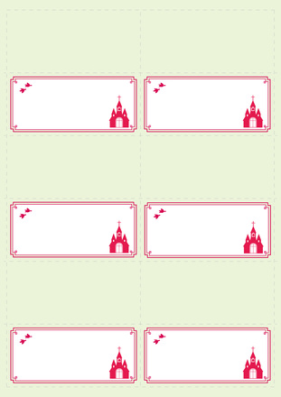 結婚式用席札 D-002194 のカード類