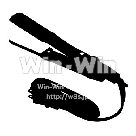 ヘアアイロンのシルエット素材 W-003137