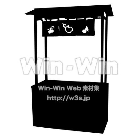 屋台のシルエット素材 W-003250