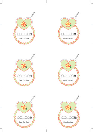ウェディング招待状 D-002255 のカード類