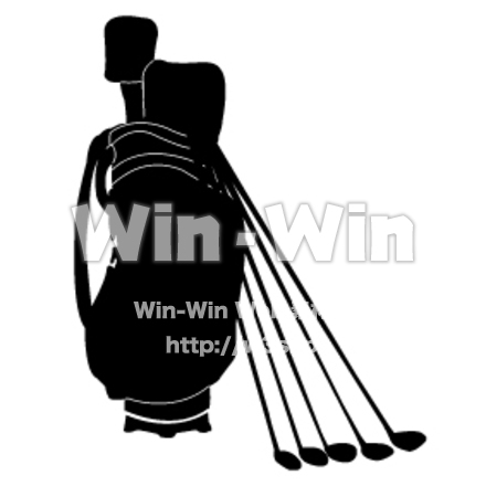 ゴルフのシルエット素材 W-003094