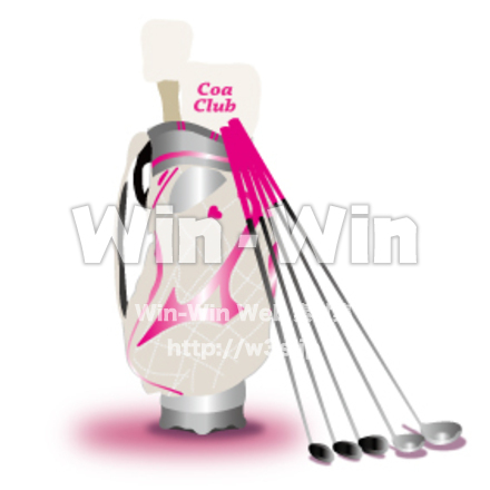 ゴルフクラブのCG・イラスト素材 W-002536