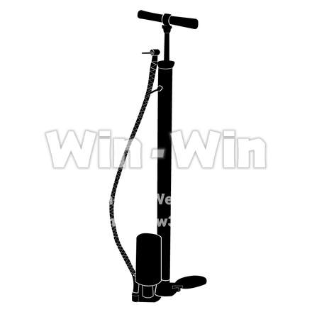 空気入れのシルエット素材 W-002065