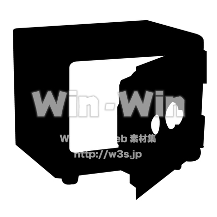 金庫のシルエット素材 W-002607