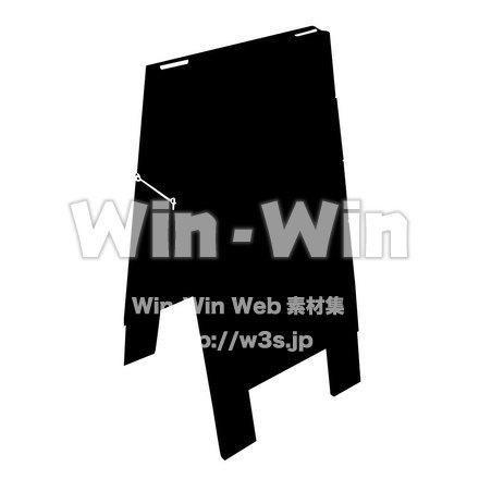 アンティークイーゼルのシルエット素材 W-003123