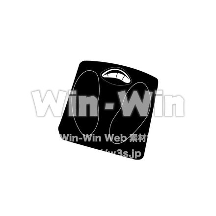 体重計のシルエット素材 W-003583