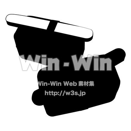 お弁当箱のシルエット素材 W-003152