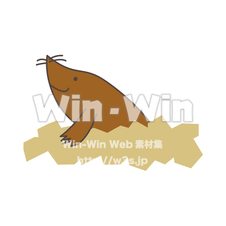 モグラのCG・イラスト素材 W-003631