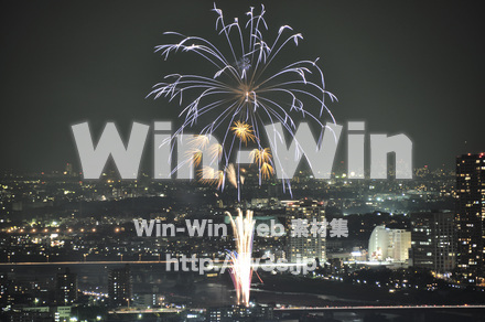 川崎市制記念多摩川花火大会の写真素材 W-005098