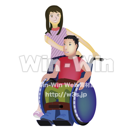 介護の様子のCG・イラスト素材 W-005600