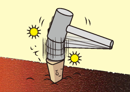 ことわざシール「出る杭は打たれる」 D-004237 のその他