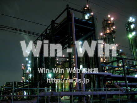 工場夜景の写真素材 W-004418