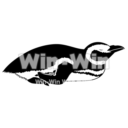 ペンギンのシルエット素材 W-004137