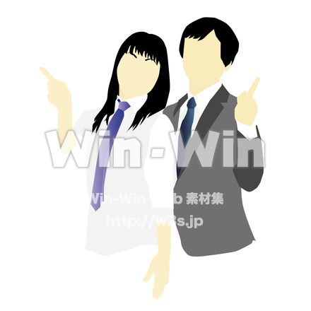 二人の男女のCG・イラスト素材 W-005659