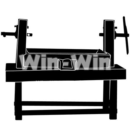 柿渋作り道具のシルエット素材 W-005181