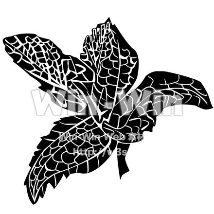 ペパーミントのシルエット素材 W-004175