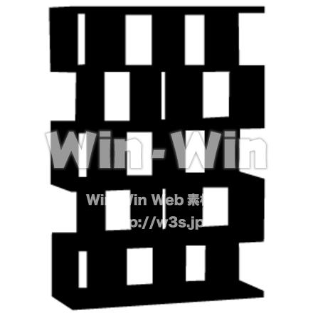 棚のシルエット素材 W-005995