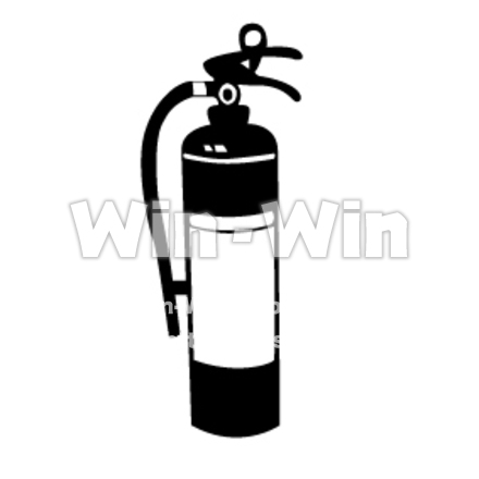 消火器のシルエット素材 W-004657