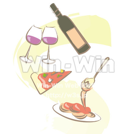 イタリアン　食べ物イメージのCG・イラスト素材 W-005749