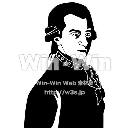 モーツアルトのシルエット素材 W-004160
