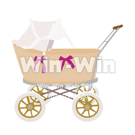 乳母車のCG・イラスト素材 W-005664