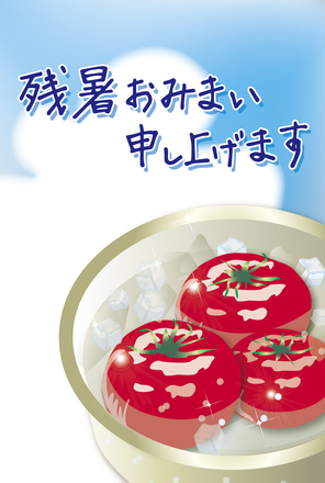 残暑見舞い D-004744 のポストカード・DM