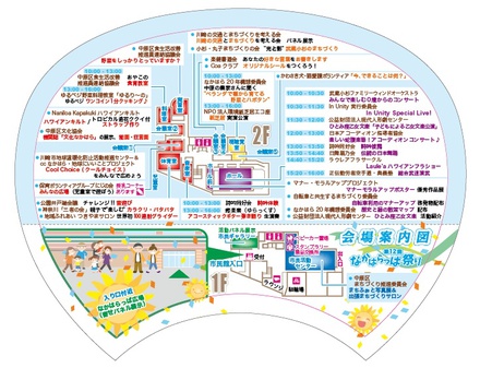 なかはらっぱ祭り　うちわ D-004246 のうちわ