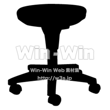 いすのシルエット素材 W-005992