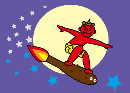 ことわざシール：鬼に金棒 D-004213 のその他