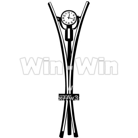 時計のシルエット素材 W-004176