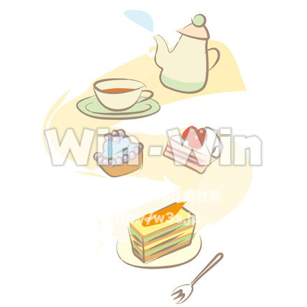 ティータイムのCG・イラスト素材 W-005752